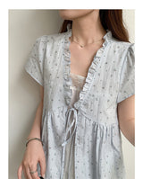 Floral Layered Frill Blouse