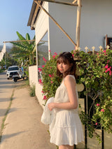 小花柄シフォンキャミソール