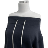 Off-shoulder cotton training band string sweatshirt (2 colors)