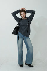 ULTRA WARM LONG T-SHIRT_CHARCOAL