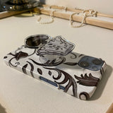 [ Black nature pattern ] Hard Case