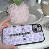 leopard stud phone case