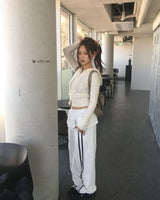 レイヤードラインスカートパンツ