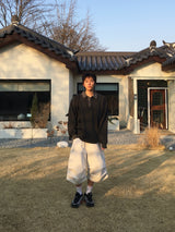 Maze Pintuck Bermuda Pants 3C