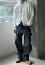 [Unisex] アンゴラカラニットジップアップ(6color)