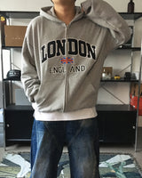 CV London embroidery hoodie zip-up (3C)