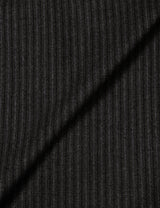 ストライプ ラッフル フーデッド シャツ(CHARCOAL)