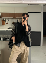 River One Pocket Buckle Check Shirt