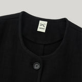Black Tweed Button Vest