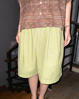 (2color) Linen Bermuda Banding Pants