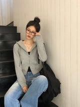 【BELLIDE MADE】RADD ニットツーウェイジップアップパーカー