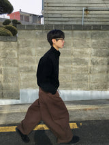 Vibrick Brown Balloon Wide Pants