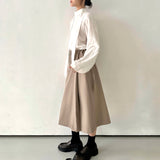Scarf Collar Blouse -2colors