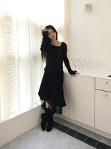 ステイバックルニットTシャツ