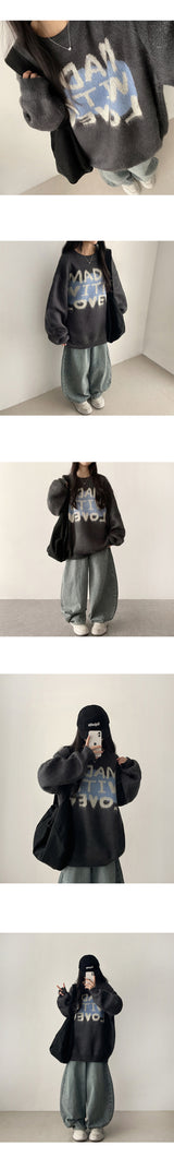Beetle hem incision denim wide pants