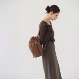 Sele Drawstring Backpack Medium Brown
