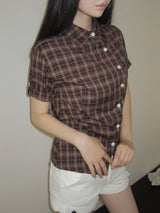 Ennya Check Roll-Up Short-Sleeve Shirt