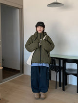 [unisex] Belcott Two-Way Quilting Hood Padding Jumper
