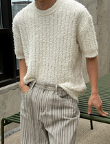 [Unisex] サマーブークレハーフニット(4color)