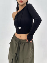 [WARMER SET] ヒップウォーマーキュート＆セクシークロップドフィットTシャツ - 2 COLOR