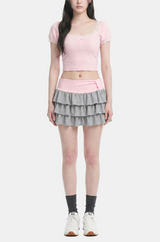 Mielle Tiered Mini Skirt