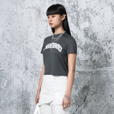 クロップドアーチロゴTシャツ (GRAY)