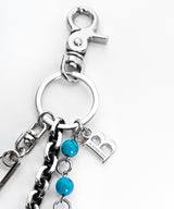 BBD ストーンボール2ラインパンツチェーン(Silver&Turquoise)