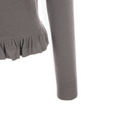 Frilling knit cardigan 003