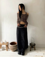 Rubin Corduroy Fleece Long Skirt