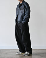 MP WASHED CURVED PANTS BK