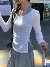 Digo See-through Side Two-Button T-Shirt