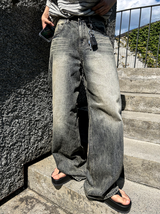 エメラルドシンデニムパンツ