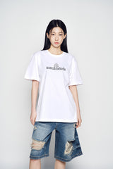 25SS ラウンディングシンボルロゴ半袖Tシャツ ホワイト