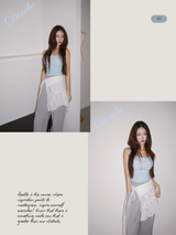 Lettering Pad Camisole Sleeveless T-shirt