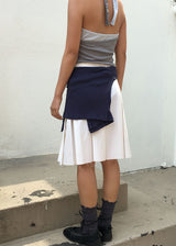 BUTTON MIDI PLEATS SKIRT