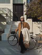 Kuma high neck maxi coat