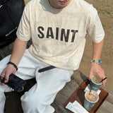 [A-T0117] SAINTピグクロップ半袖Tシャツ (4色)