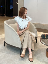 Desman Pintuck Banding Flare Skirt (Belt set)