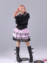 EVIL TOOTH ストライプシンフォニーノートパフィ―スカート