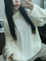 パッチ🤎ルーズガーリーオーバーニット🧸🤍🤎🖤4カラー