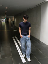Lef Two-Pocket Curved Denim Pants