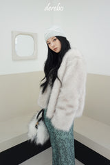 Snow White No Collar Fur Jacket
