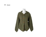 Krun Duffle Button Pocket Hood Knit Cardigan