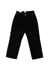 Fleece-Lined Single Pleat Wide Cotton Pants - Sizes XS, S, M, L