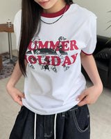 ホリデーリンガーショートスリーブTシャツ