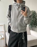 Compact Crop High-neck Hood Zip-up