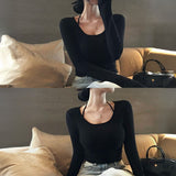 [Bellide made] Maiden Square Neck Long Sleeve T-shirt