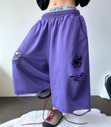 ビビフダメージオーバーバミューダ💜4COLOR