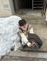 No.1024 dia wool20 ニットジップアップ (3色)