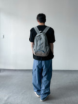 Color string wide cargo pants